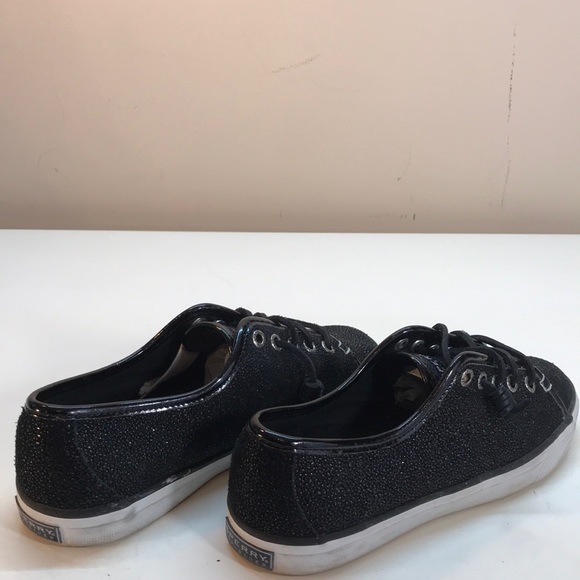 Sperry Top-Sider Black Texture Leather SlipOns - Picture 4 of 8